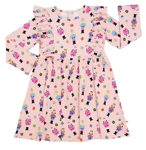 Petite Hailey 2pc Bamboo Dress- Pink Nutcracker