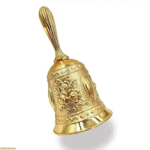 1-Piece Gold Handbell - Ochun/Obatala Decorative Ornament, Fashion Accessory Charm for Spiritual Retreats, Meditation, Ideal Gift for Special Occasions