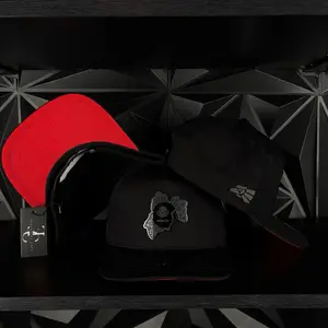 México México estado SnapBack Hat-Black/Red Visor Cotton Cap