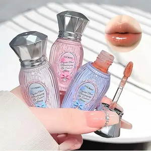 Three-Pack Crystal Clear Hydrating Lip Essence Honey Moisturizing Glossy Lip Gloss Nourishing Lip Balm Set Long-Lasting Shine