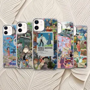 Studio Ghibli Phone Case Totoro Princess Cover for iPhone 17Pro Max, 16, 15, 14, 13, 12