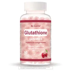RE LIERRE Glutathione & Collagen Gummies - 10 Vitamins, Antioxidant-Enhancing, Light Beige Care, Non-Greasy, 60 Count, Natural Flavor, for Men & Women