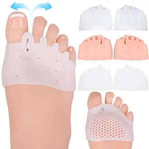 1 Pairs Toe Spacers, Soft and Breathable Gel Toe Separators, Toe Straightener for Hammer Toe, Bunions, Overlapping Toes, Diabetic Feet, Women Men Feet Pain Relief(white)