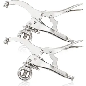 2 Pack 9 inch Drill Press Clamp, Drill Press Locking Fix Clamp Welding Table Hold Down Clamp, Heavy-Duty Drill Press Accessories for Locking, Gripping, Woodworking