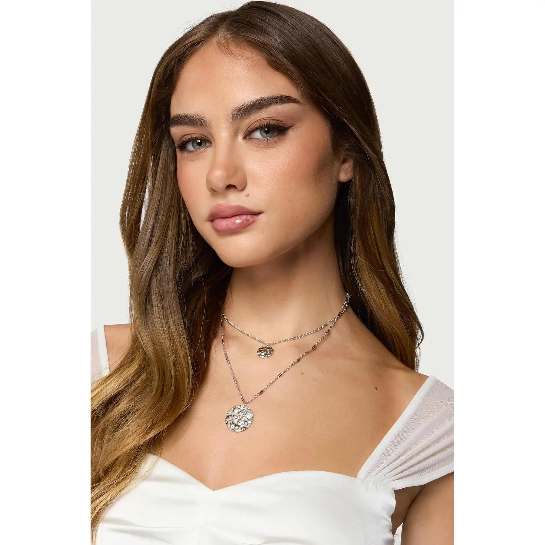 Textured Duo Layered Necklace