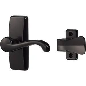 GL Lever Handle Set for Storm Doors and Screen Doors, Replacement Storm Door and Screen Door Handle, Matte Black