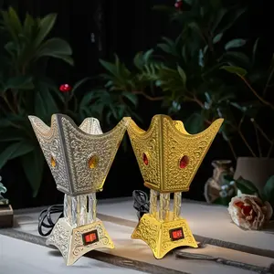 New Classic Plug In Incense Burner, Exquisite Sandalwood Incense Burner, Metal Incense Burner, Middle Eastern Electric Incense Burner, Suitable for American, European And Other Styles Of Decoration, Suitable for Yoga Meditation, Home Decoration, Etc