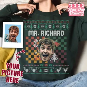 Custom Name Ugly Sweater, Ugly Christmas Sweater, Custom Face Ugly Christmas Sweater, Knitted Pullovers Ugly Christmas Sweaters