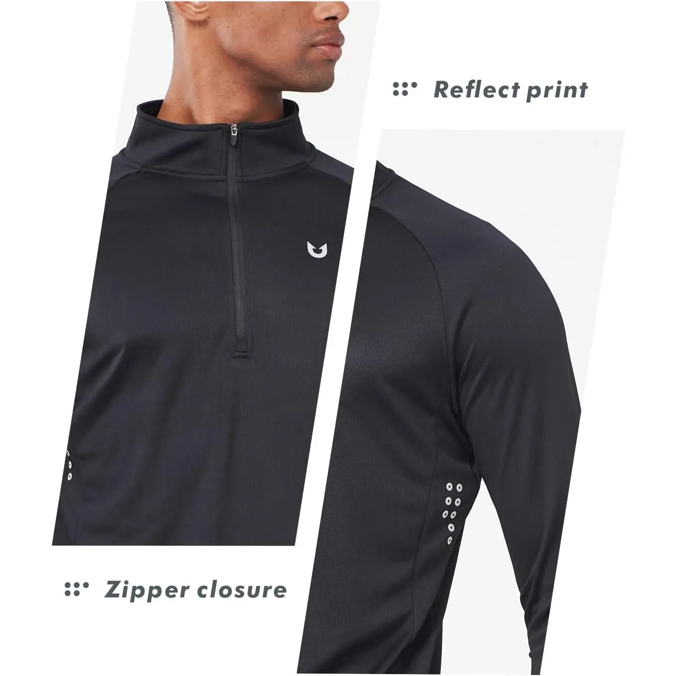Men's Quarter Zip Pullover Running Shirt - Long Sleeve Moisture Wicking Quick Dry Athletic Workout Shirts for Jogging Gym Training Outdoor Sports Comfortable Breathable Performance Top Men's Quarter Zip Pullover Running Shirt - Long Sleeve Moisture Wicking Quick Dry Athletic Workout Shirts for Jogging Gym Training Outdoor Sports Comfortable Breathable Performance Top
