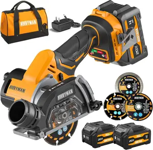ALLOYMAN 20V Cordless 3-Inch Cut Off Tool,Power Circular Saws,Brushless Motor, 18,000 RPM, Forward/Reverse, LED Light, 2x4.0Ah Batteries & Charger,Ideal for Metal, Wood, and PVC Cutting ms  201c stihl  tc small  eagle  saw brazed  diamond  blade