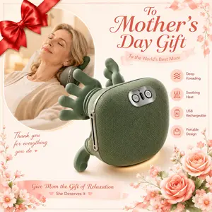 Portable Heated Neck Massager - Deep Tissue Relief for Neck, Shoulder & Back Pain - Ideal for Office & Home Use