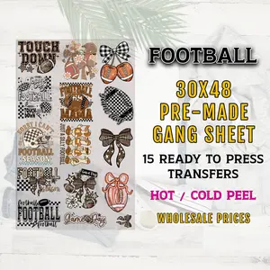 Football DTF Transfer, Football Gang Sheet, Football DTF Transfer Ready For Press, Heat Transfer, Hot Peel DTF Transfers, Football Dtf Print
