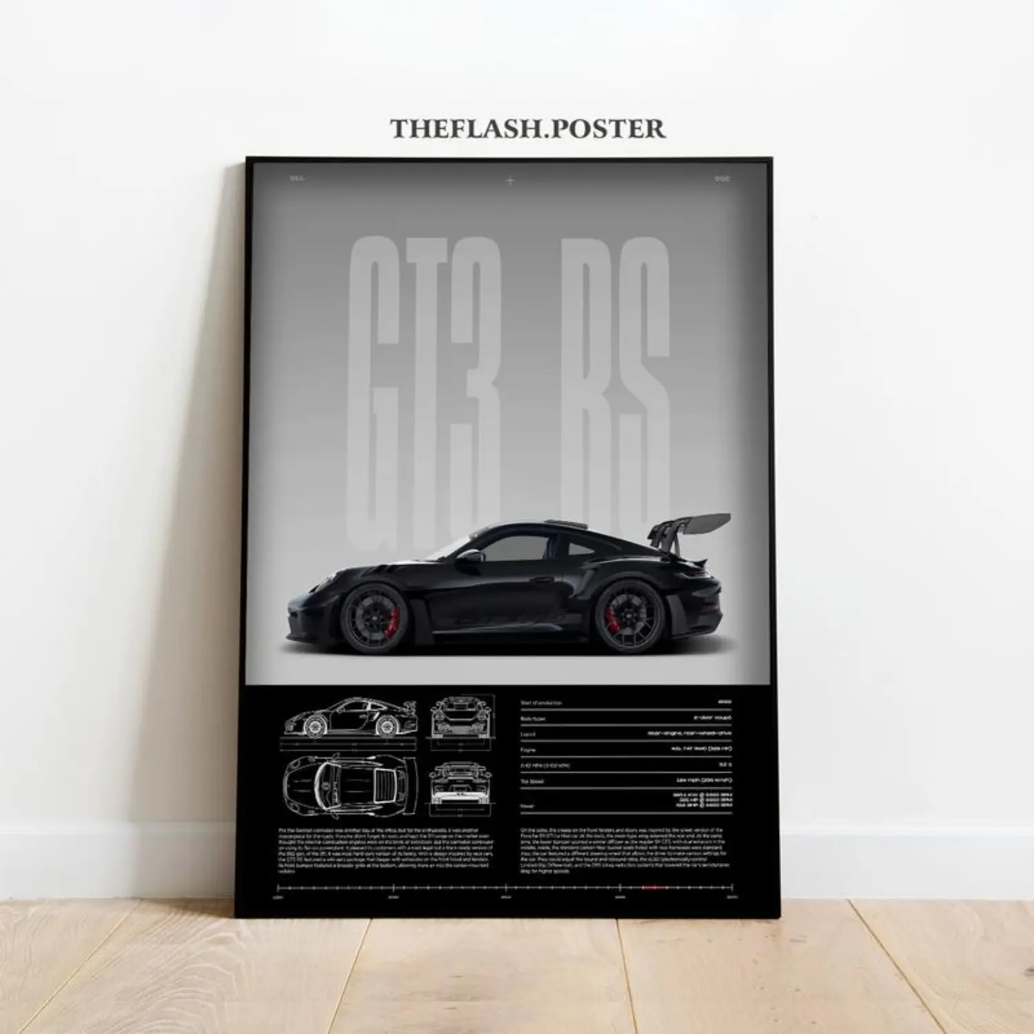 911 GT3 RS Poster 992 Generation Car Poster Supercar Poster