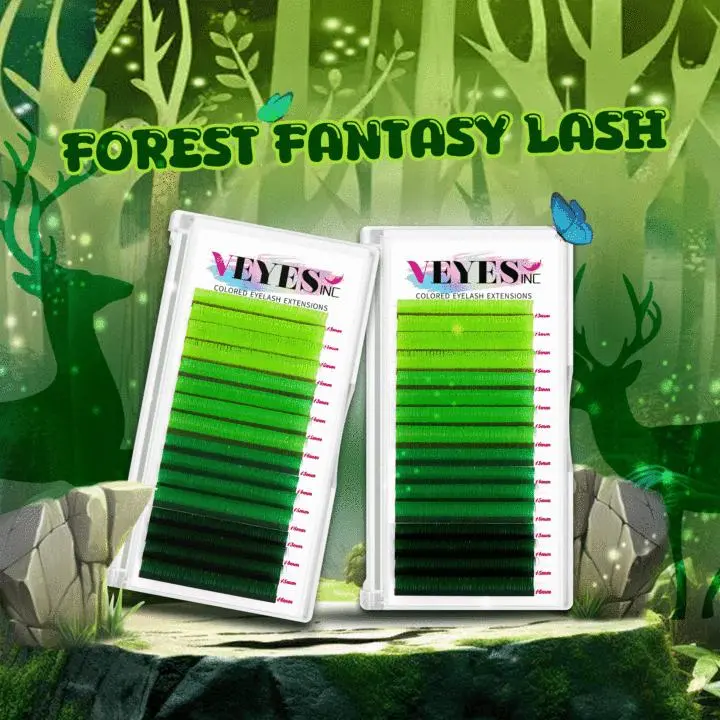 Forest Fantasy Lash Extensions, 0.07mm Thickness Cosmetic Individual Lashes for a Vivid Professional Makeup Look, Eyelashes Extensions, Natural Look Lashes
