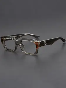 Personalized Irregular Square Thick Frame Fashion Glasses Fashion Eyeglasses Stylish Square Frames Square Frame Eyewear Street High End Glasses Suitable for Both Men and Women