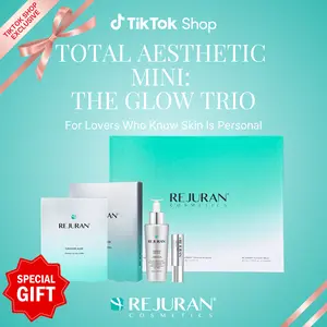 REJURAN Total Aesthetic Mini: The Glow Trio - Rejuvenating Beginner Skincare Kit with c-PDRN for Anti-Aging, Firming & Deep Hydration | Special Gift Set for Radiant, Youthful Glass Skin