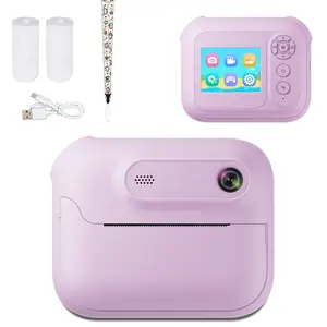 Child Self-Recording Camera, 48mp 1080P HD 6x Zoom, 3 Rollers, Suitable for Kids Ages 3-15, Boys & Girls, Photo Paper Pack