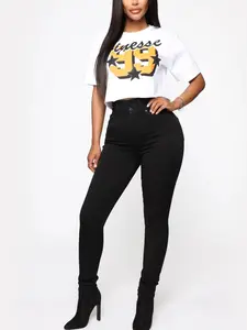 Snatch Me Tight Booty Lifter Skinny Jeans - Black