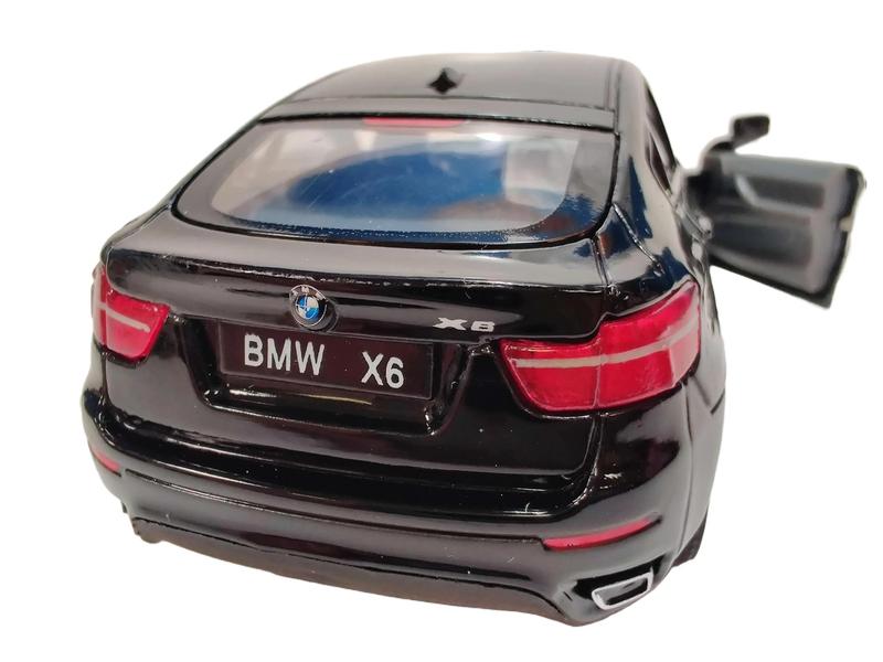 KINSMART 1:38 Scale BMW X6 Die Cast Car Black Pull Back and Go Action Openable Doors Officially Licensed 5 Inches Length Collectible Toy