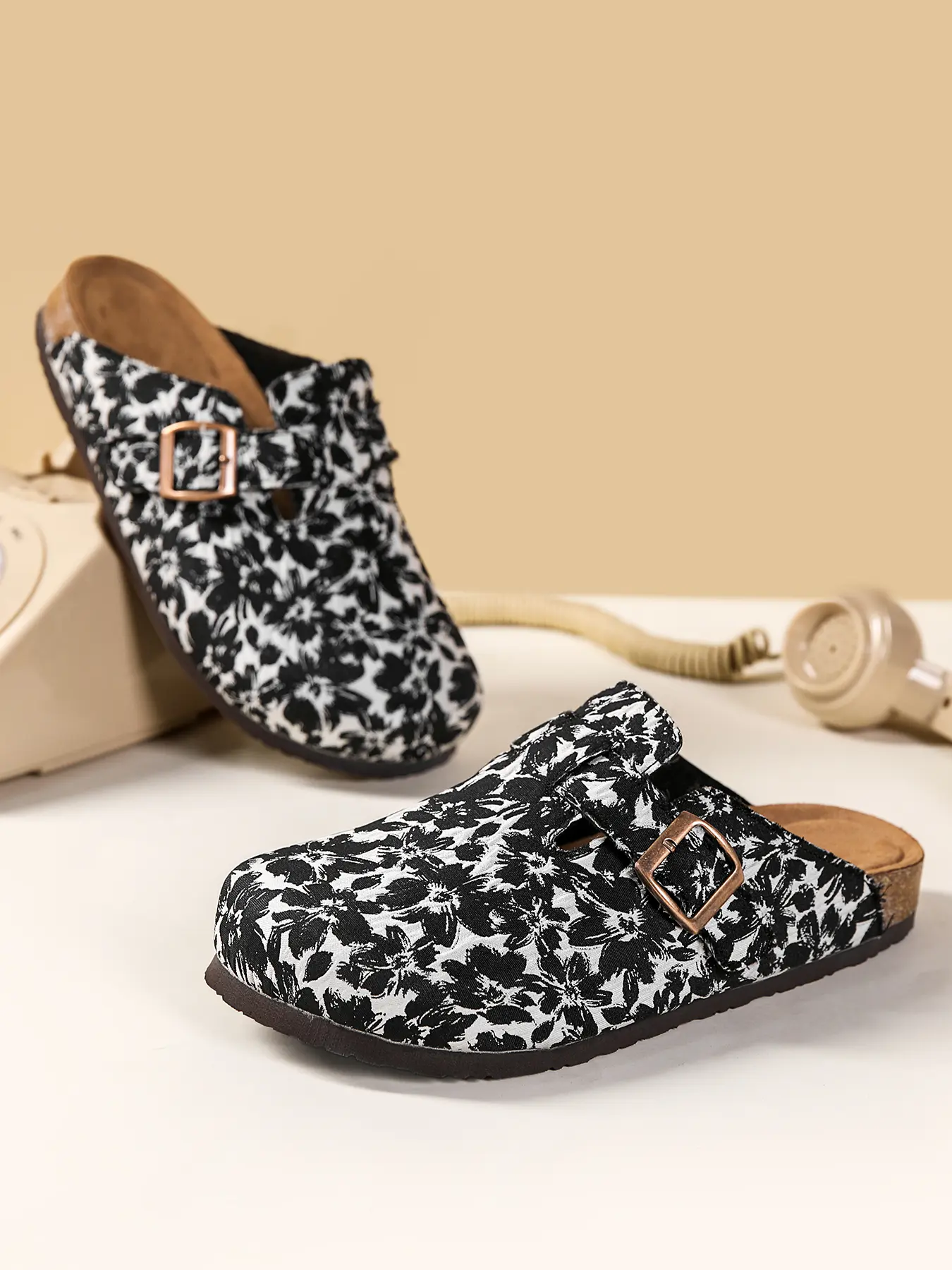 Unisex Birk Sandal Mules, High-End Floral Design, Perfect Holiday Gift, Casual Style, Comfortable Fit, All Seasons Wear, Durable Daily Use, Footwear