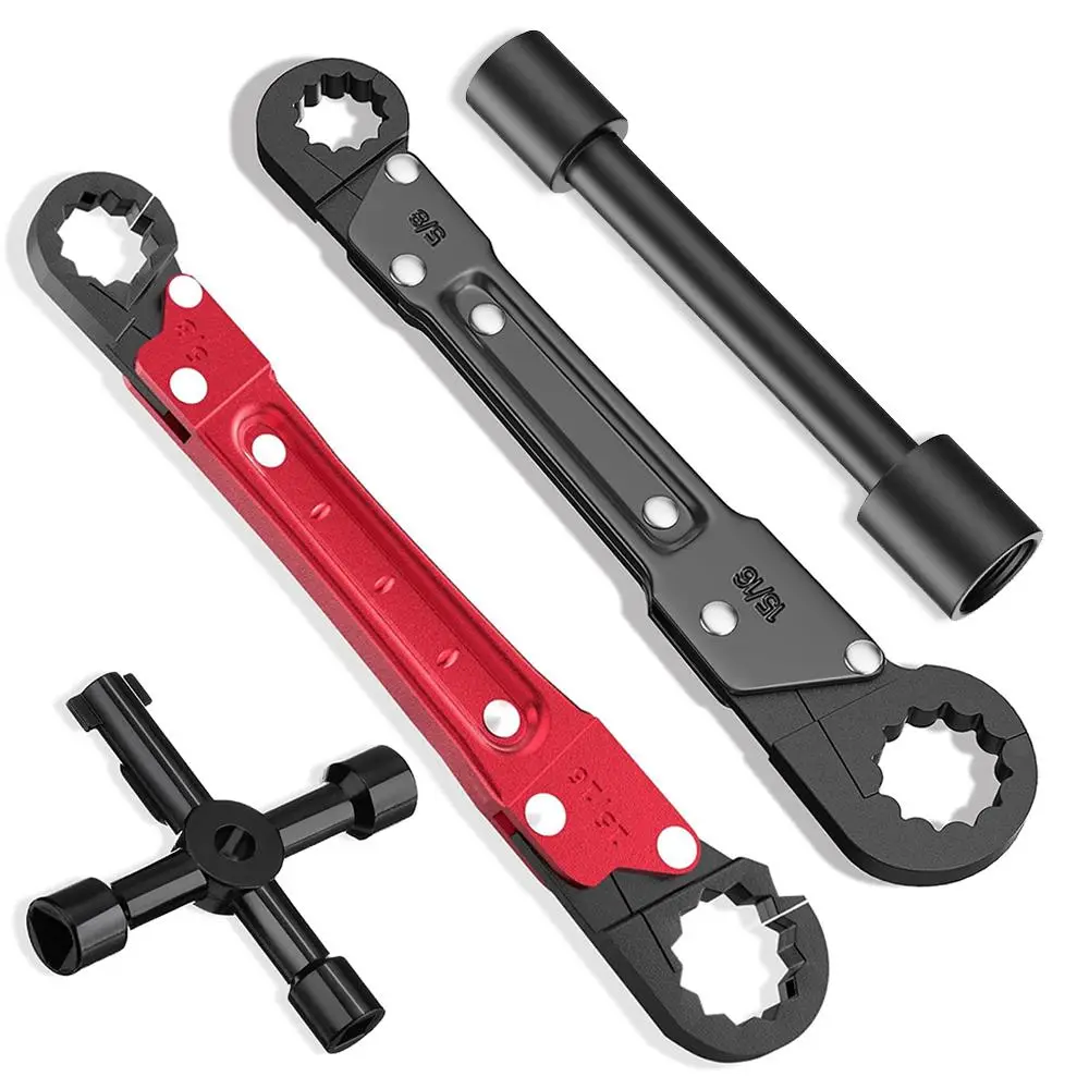 Plumbing Tools, Angle Stop Wrench, Angle-on Wrench Kit, Plumbers Wrench, Angle Stop Removal Tool for Professional Plumber Installing Compression Angle