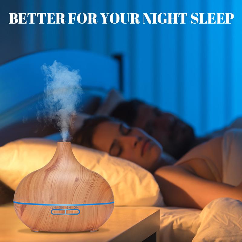 AESHORY Essential Oil Diffuser 550ml, Aroma Diffuser with 12PC Essential Oil Timer Cool Mist Humidifier for Large Room