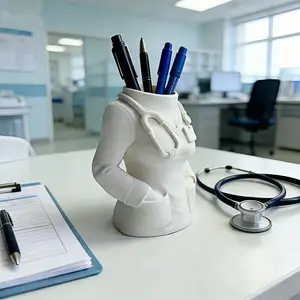 Medical Work Uniform Pen Holder, 3D Printed Nurse Gift, Desktop Decor, Stationery Organizer, Medical Student Gift, Unique Decoration, Desk Accessories