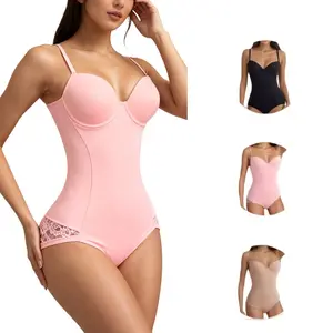 Women's Deep V Backless Slimming Body Shaping Bodysuit, S-XL Sizes Available, Casual Style, Plain Design, All Season Wear