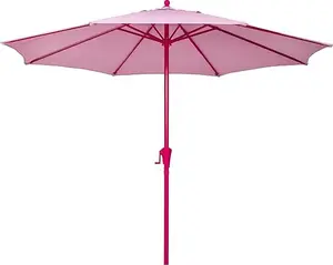 【SummerVibes】#MemorialDaySale 9FT Modern Polyester Outdoor Patio Market Umbrella, 8 Sturdy Ribs, Crank System, Fade-Resistant Weatherproof for Garden Backyard (Without Base) – Mother's Day Gift Option