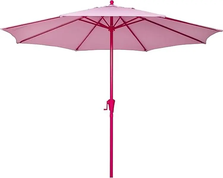 [Summer Sale Deals] 9FT Modern Polyester Outdoor Umbrella, 8 Sturdy Ribs, Crank System, Fade-Resistant Weatherproof for Garden Backyard (Without Base)