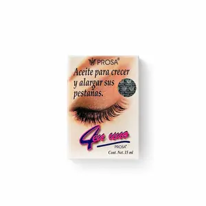Prosa 4 en 1 Tratamiento de aceite para pestañas 15 ml - Fórmula Natural Fortificante Y Estimulante del Crecimiento con 4 Aceites para Pestañas más Fuertes Y Largas