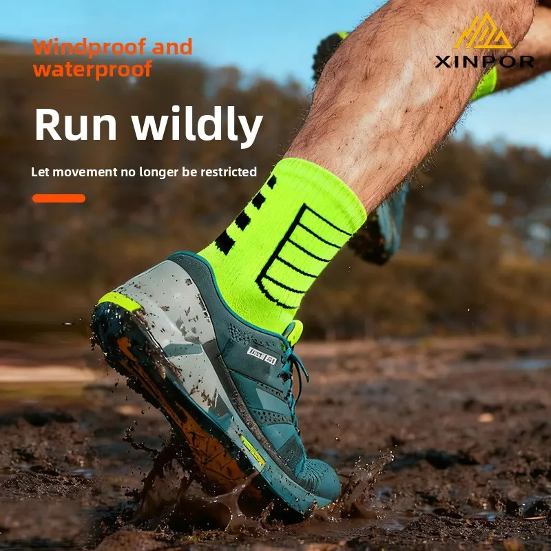 Knee-high and mid-calf waterproof outdoor socks, nano breathable, thickened, warm, and windproof long socks, keep you dry and not stuffy, suitable for skiing, cycling, hiking, mountaineering, trail running, wading, and outdoor sports