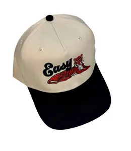 Easy, Tiger Embroidered Snapback Hat - Custom Embroidery, Adjustable Fit, Bold, Playful Vibes