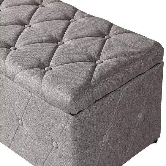 1 Rectangular Storage Ottoman And 2 Sets Of Ottoman