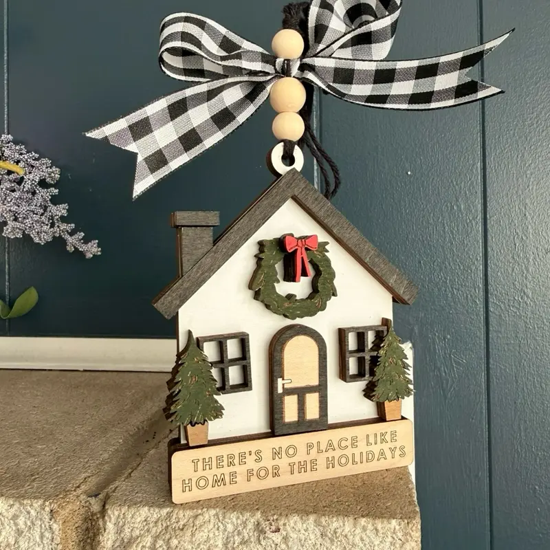 Personalize Family Home Christmas Ornament, Holiday Ornament, Realtor Closing gift for Seller, Housewarming