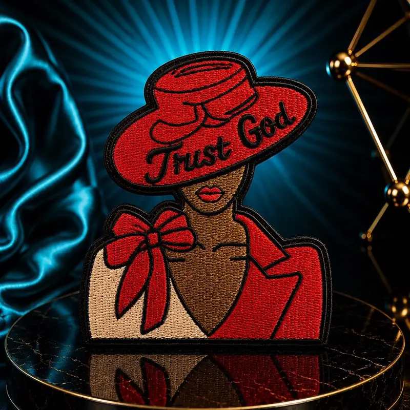 Trust God Iron-On Patch, Durable Embroidered Badge for Jackets, Bags, Hats