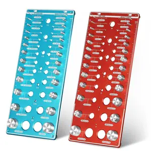 66 Nut and Bolt, 26 Standard, 26 Metric Bolt, 14 Bit Gauges Identifier Gauge, Wall-Mountable Bolt Size and Gauge