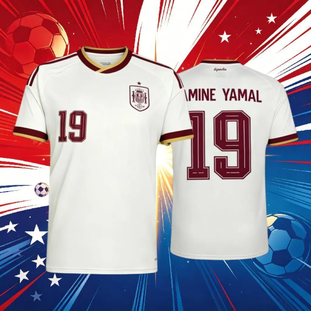 2026 Spain National Home And Away 19# Lamineyamal 20# Pedri Short And Long Sleeve Soccer Jersey Fans Version Breathable