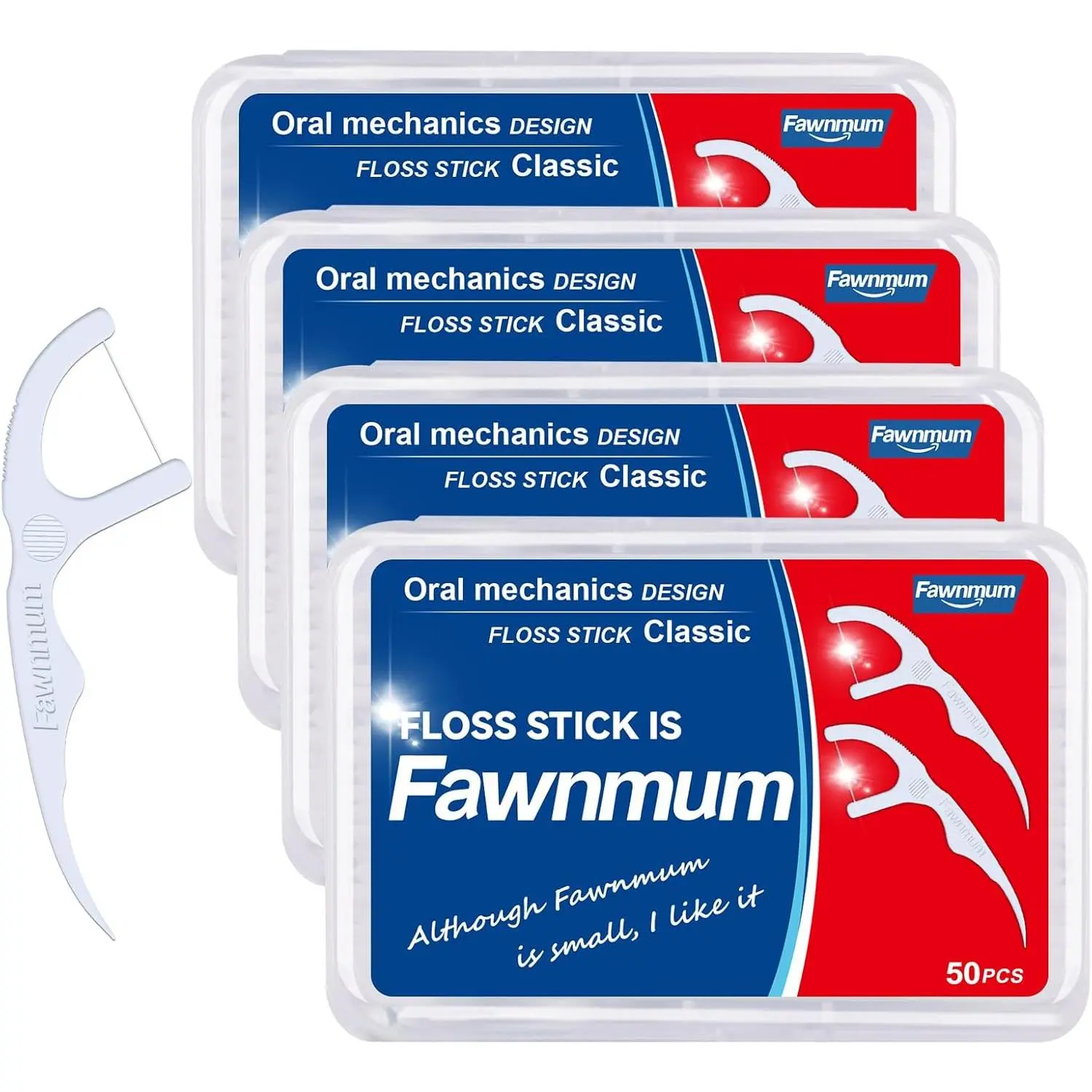 200 Count Classic Dental Floss Picks - Strong, Unflavored, and Tough Dental Cleaners for Thorough Teeth Cleaning (50 Count * 4 Boxes) Gentle Oral