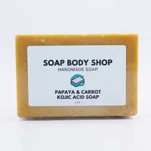 Papaya & Carrot Turmeric Kojic Acid Soap - 4oz