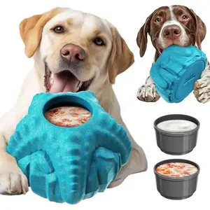 Interactive  Toys for Aggressive Chewers Indestructible Dogs  for Large/Medium Breed Durable  Frozen   to Keep Them Busy and Reduces  3-in-1 Enrichment Toys (Blue)