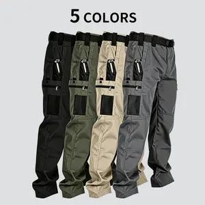Clean Gent men’s tactical outdoor cargo pants—comfortable, durable, and stylish—with multiple pockets and zip closures; suitable for outdoor sports like hiking, camping, climbing, and work; long pants for all seasons.