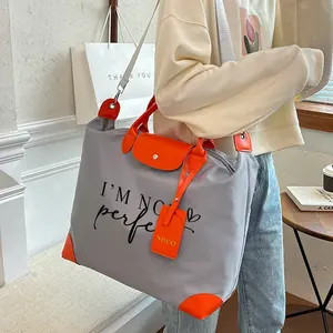 “i'm Not Perfect” Print Stylish College Style Tote, Durable Large Capacity Crossbody Bag for Work and School, Available in A Variety of Colors