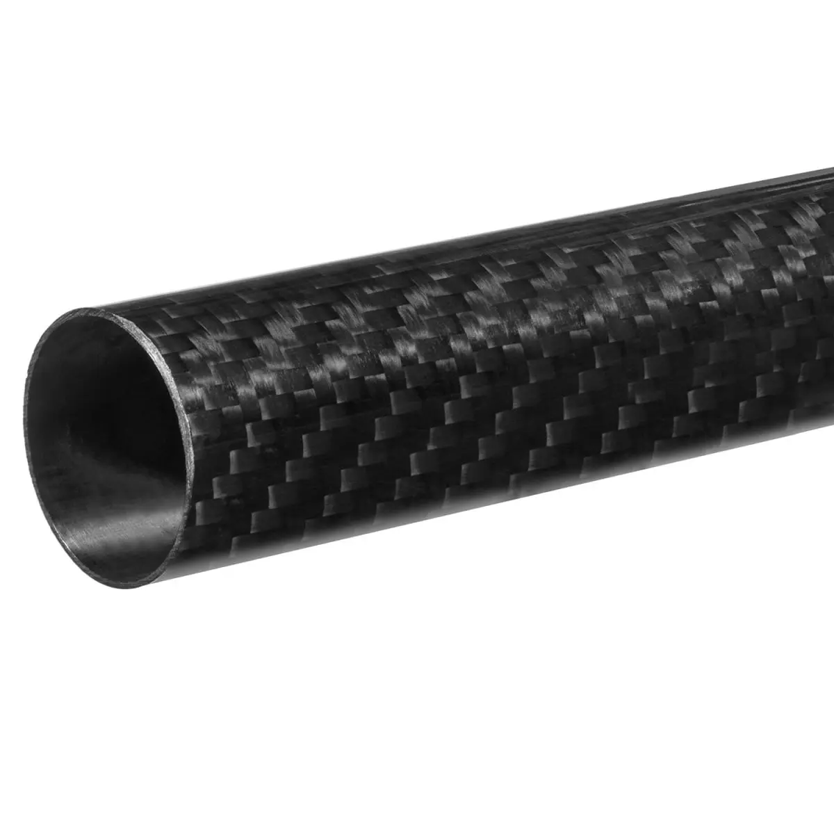USA Sealing B2320425 Carbon Fiber Tube - Twill Weave - 0.5 in. x 0.625 in. x 1 ft. - Black