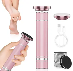 Electric Foot Callus Remover Rechargeable, Professional Pedicure Tools for Feet with Replaceable Grinding Heads, Adjustable Speed Heel Scraper for Cracked Heels, Foot Care Scrubber for Dry Dead Skin ，pad comfort