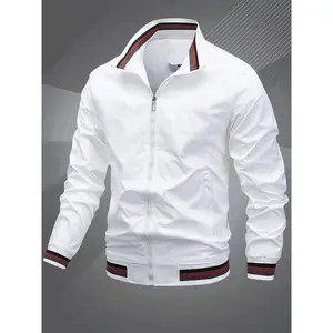 [Classic Baseball Collar Jacket] Men's Classic Baseball Collar Jacket - Bomber Windbreaker for Spring Fall