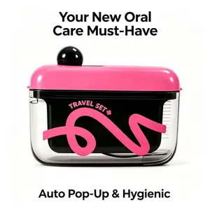 Cute Auto Pop-Up Floss Pick Dispenser - Refillable & Reusable Travel Dental Floss Holder