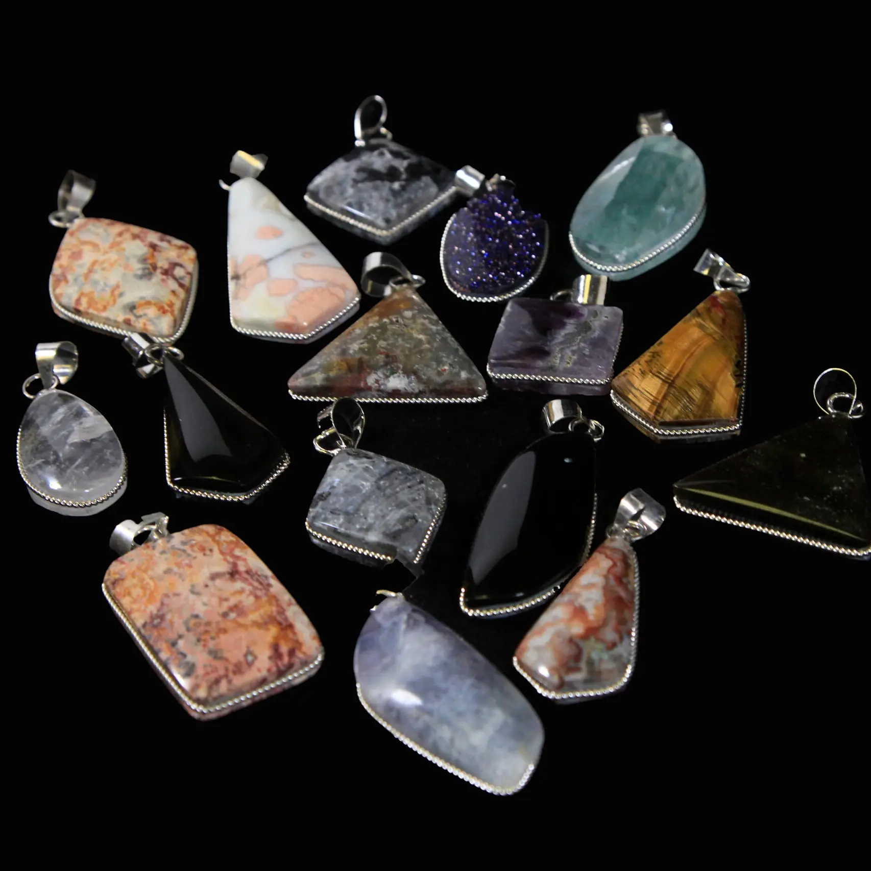 Assorted Gemstone Pendants, Various Shapes (One Pendant)