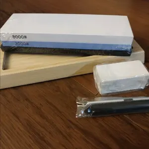 Wet stone knife sharpener