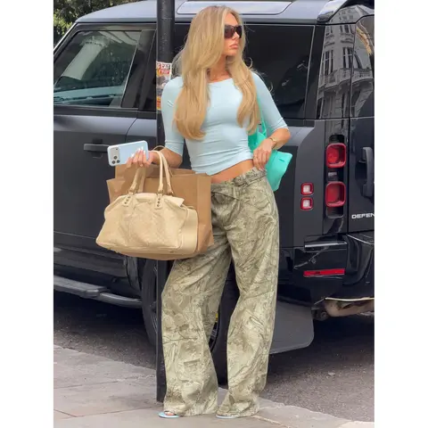 Mckinley Mid Rise Wide Leg Jeans Camouflage